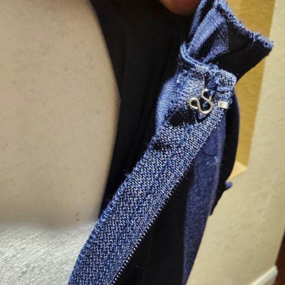 Altar’d State Dress S Navy Coastal Western Flair Boho Cottagecore Romantic EUC - Picture 13 of 13